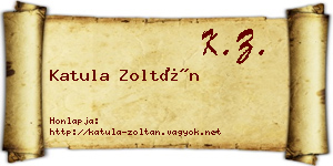 Katula Zoltán névjegykártya